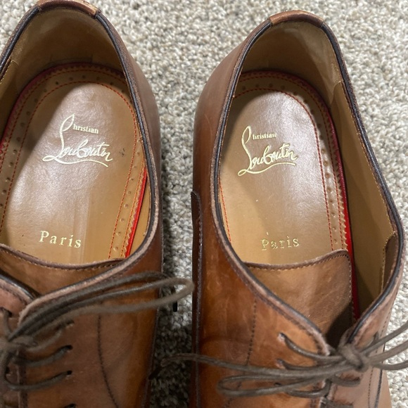 SOLD CHRISTIAN LOUBOUTIN Greggo EU 44 1/2 US 11 Brown Oxford Shoes - Picture 3 of 16